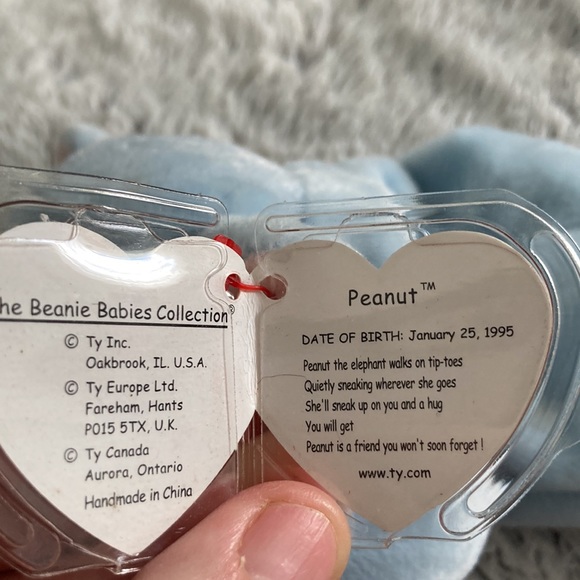 Vintage Beanie Baby Peanut the Elephant NWT - Picture 8 of 11
